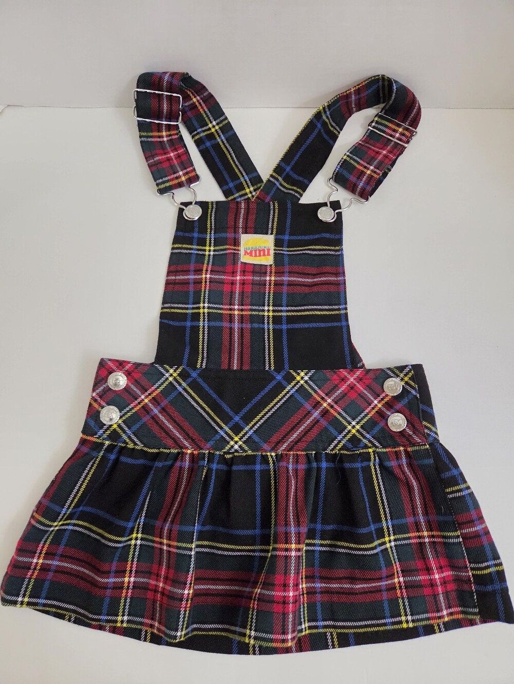 2T Harajuku Mini 20th Anniversary Collection Red/Black Plaid Skirt Overalls
